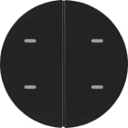 HAGER BOCCHIOTTI - Sensore a tasti doppio KNX - Berker R.1/R.3 nero lucido