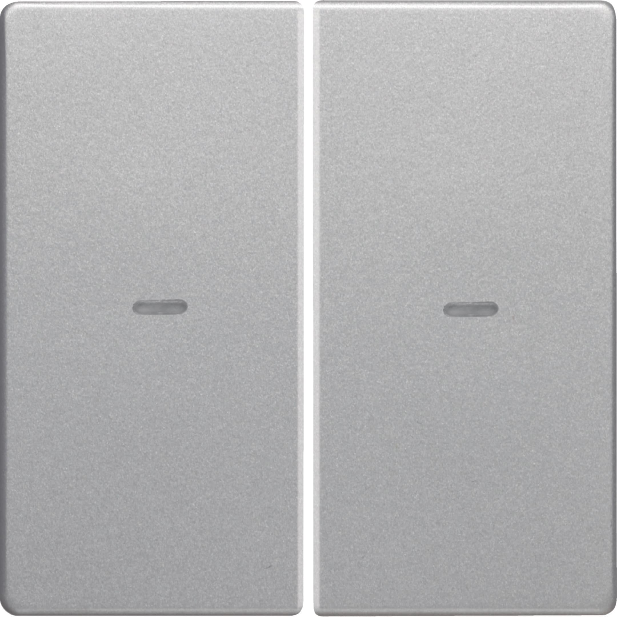 HAGER BOCCHIOTTI - Copertura x modulo sensore a tasti doppio KNX - Serie Q.1/Q.3 alu Vellut, vern.
