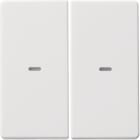 HAGER BOCCHIOTTI - Copertura per modulo sensore a tasti doppio KNX - Q.1/Q.3 bianco polare velluto