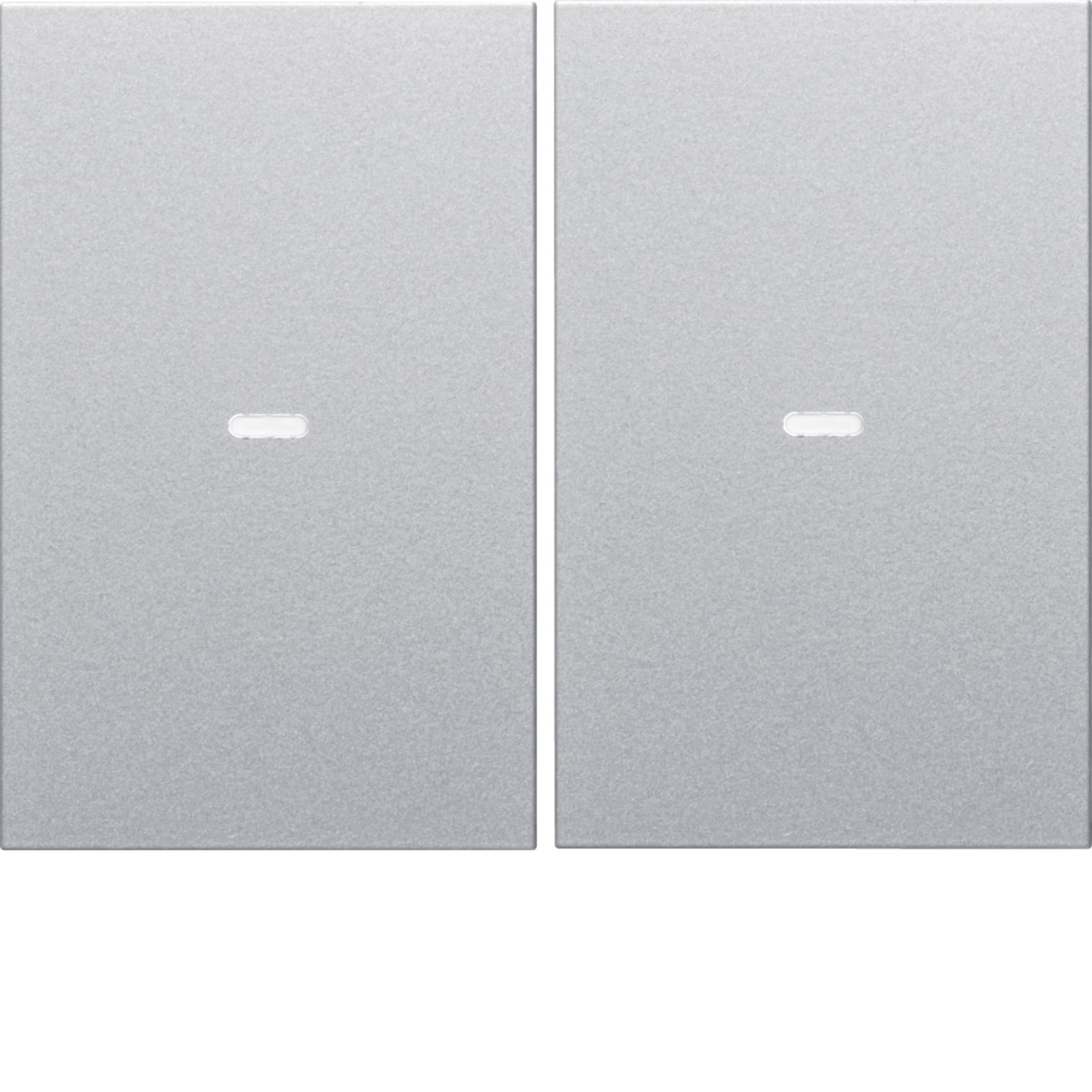 HAGER BOCCHIOTTI - Copertura per modulo sensore a tasti doppio KNX - K.1/K.5 alu opaco, verniciato