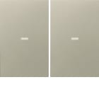 HAGER BOCCHIOTTI - Copertura x modulo sensore a tasti doppio KNX - Serie K.1/K.5 acc.inox op vern.
