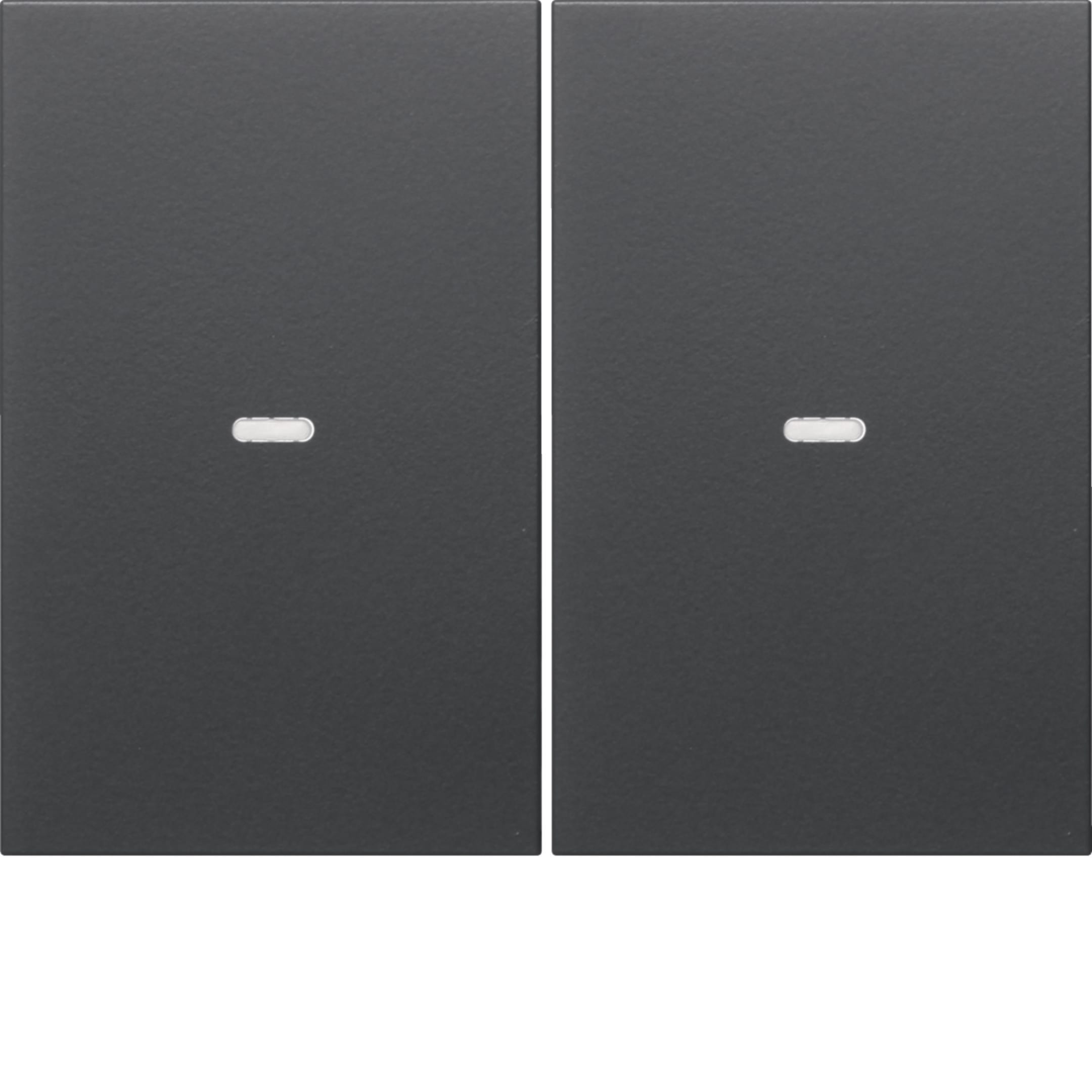 HAGER BOCCHIOTTI - Copertura per modulo sensore a tasti doppio KNX berker K.1/K.5 antracite opaco