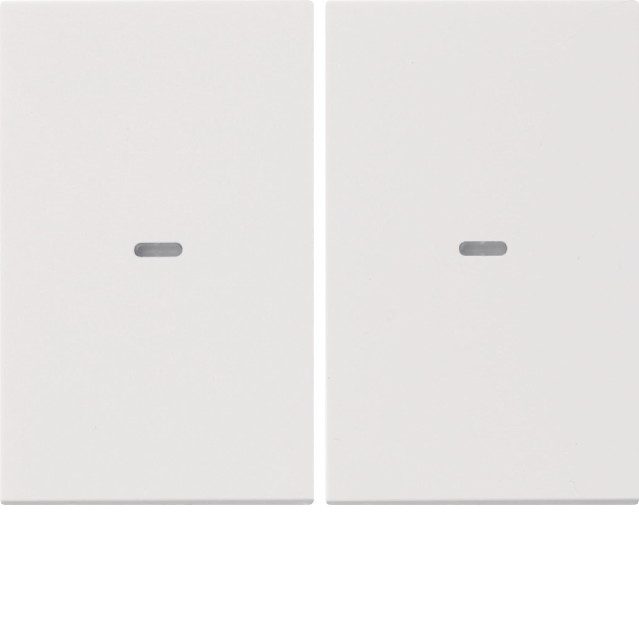 HAGER BOCCHIOTTI - Copertura x Mod. sensore a tasti doppio KNX berker K.1/K.5 bianco polare lucido