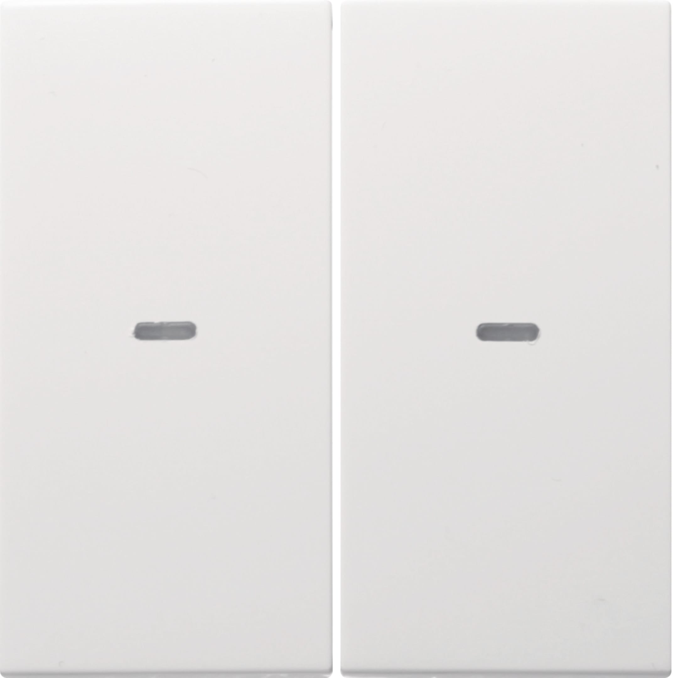 HAGER BOCCHIOTTI - Copertura x modulo sensore a tasti doppio KNX - Serie S.1/B.3/B.7 Bianc pol Luc.