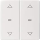 HAGER BOCCHIOTTI - Copertura doppia con frecce x modulo sensore a tasti singolo Q.x bianco pol vell
