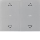 HAGER BOCCHIOTTI - Copertura doppia con frecce x modulo sensore a tasti singolo K.x acciaio inox