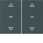 HAGER BOCCHIOTTI - Copertura doppia + simb. frecce x modulo sensore a tasti singolo, K.x antracite