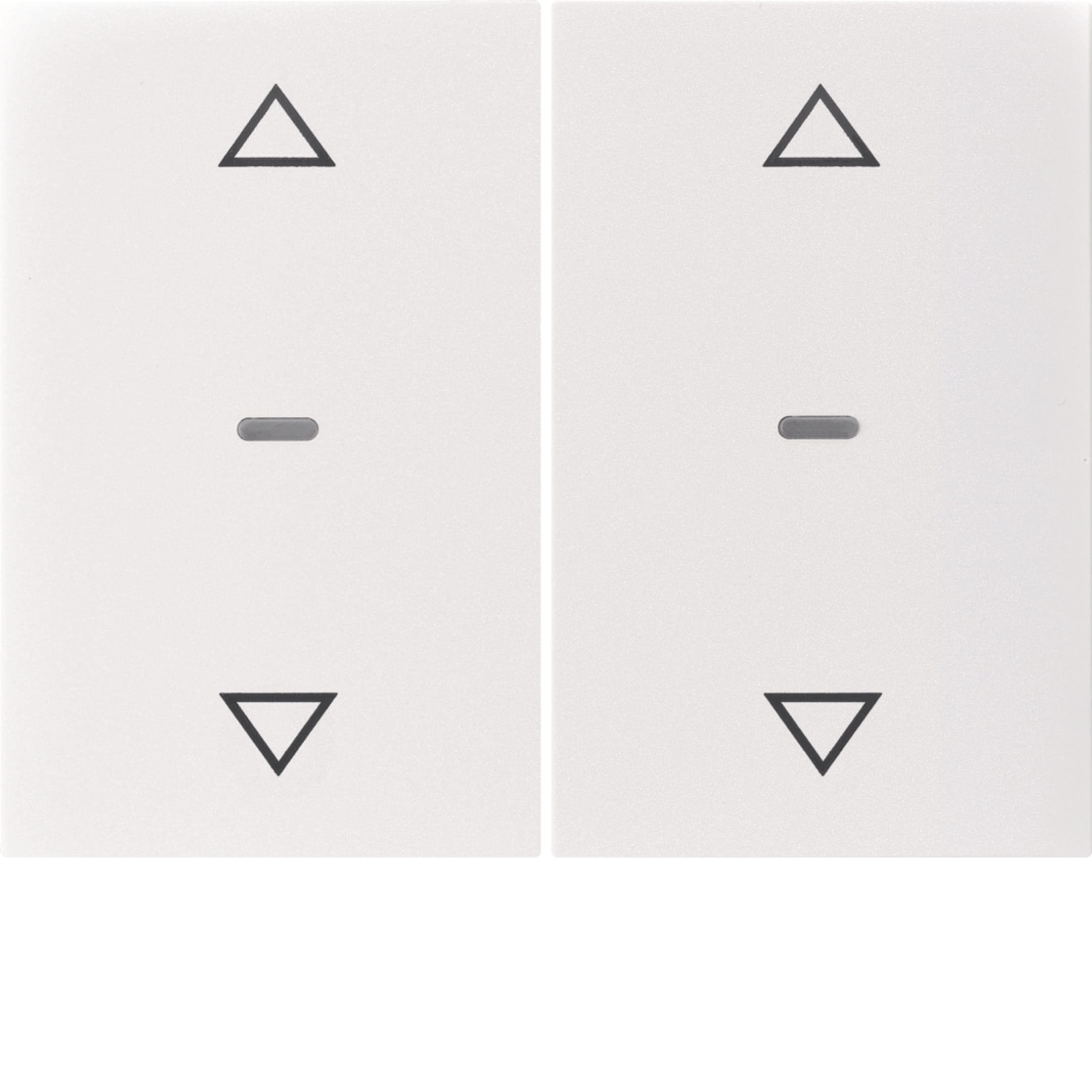 HAGER BOCCHIOTTI - Copertura doppia + simb. frecce x modulo sensore a tasti singolo K.x bianco pol.
