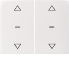 HAGER BOCCHIOTTI - Copertura doppia + simb. frecce x modulo sensore a tasti singolo K.x bianco pol.