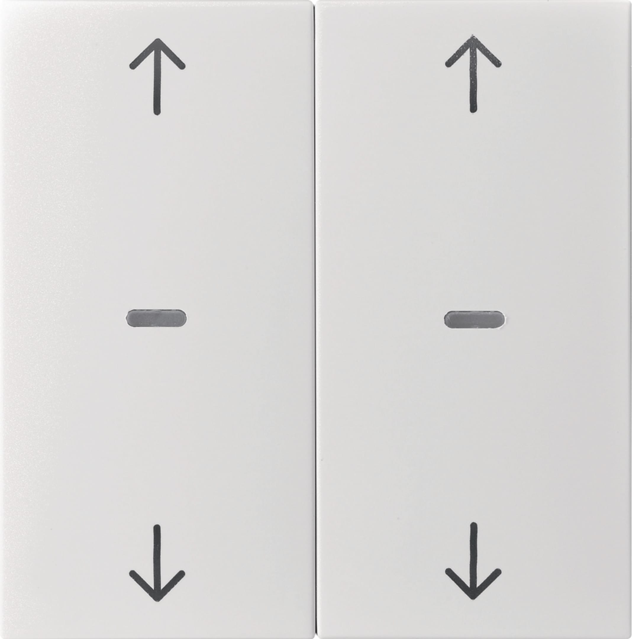 HAGER BOCCHIOTTI - Copertura doppia + simb. frecce x modulo sensore a tasti singolo, S.x/B.x bianco