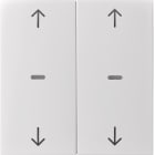 HAGER BOCCHIOTTI - Copertura doppia + simb. frecce x modulo sensore a tasti singolo, S.x/B.x bianco