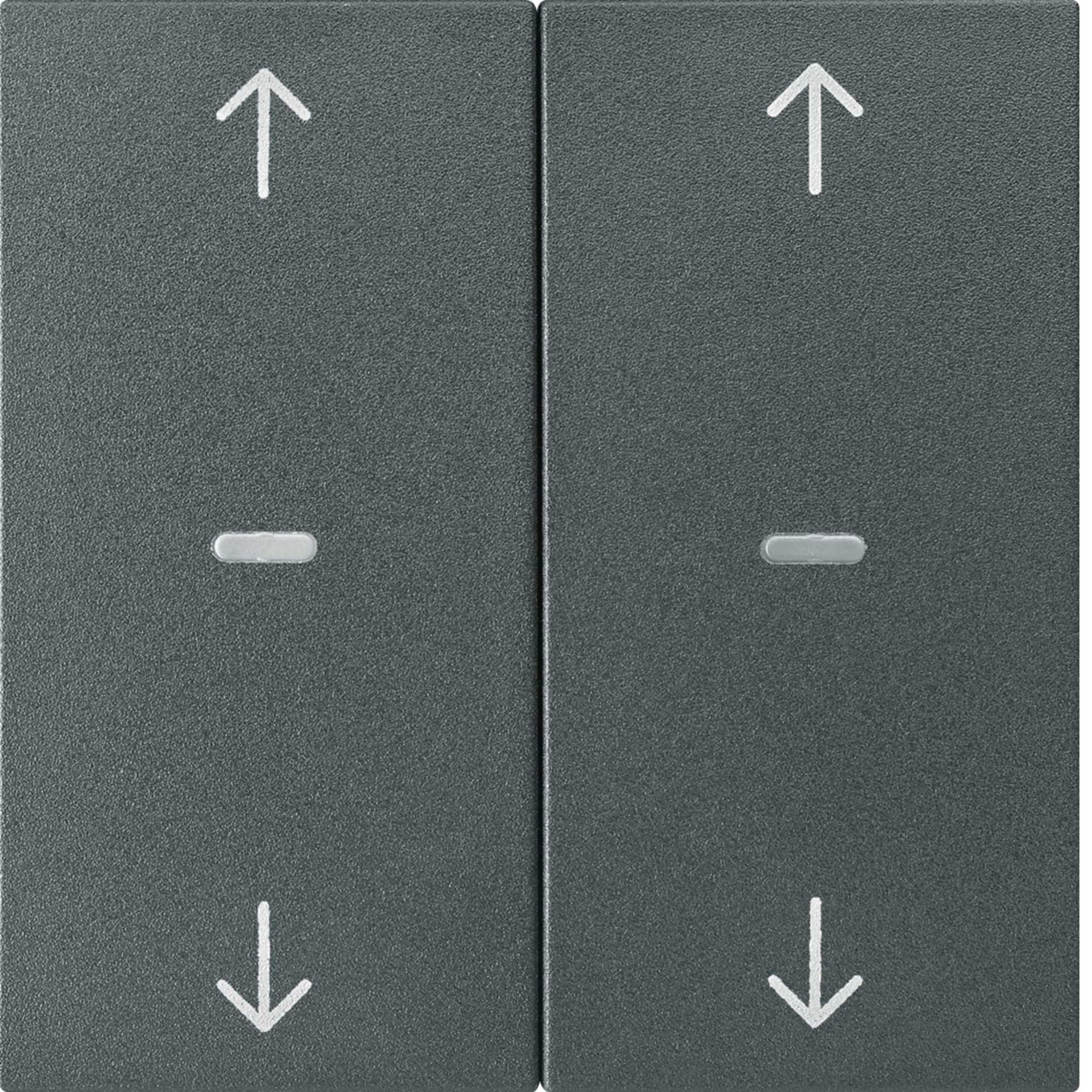 HAGER BOCCHIOTTI - Copertura doppia + simb. frecce x modulo sensore a tasti singolo S.x/B.x antrac.