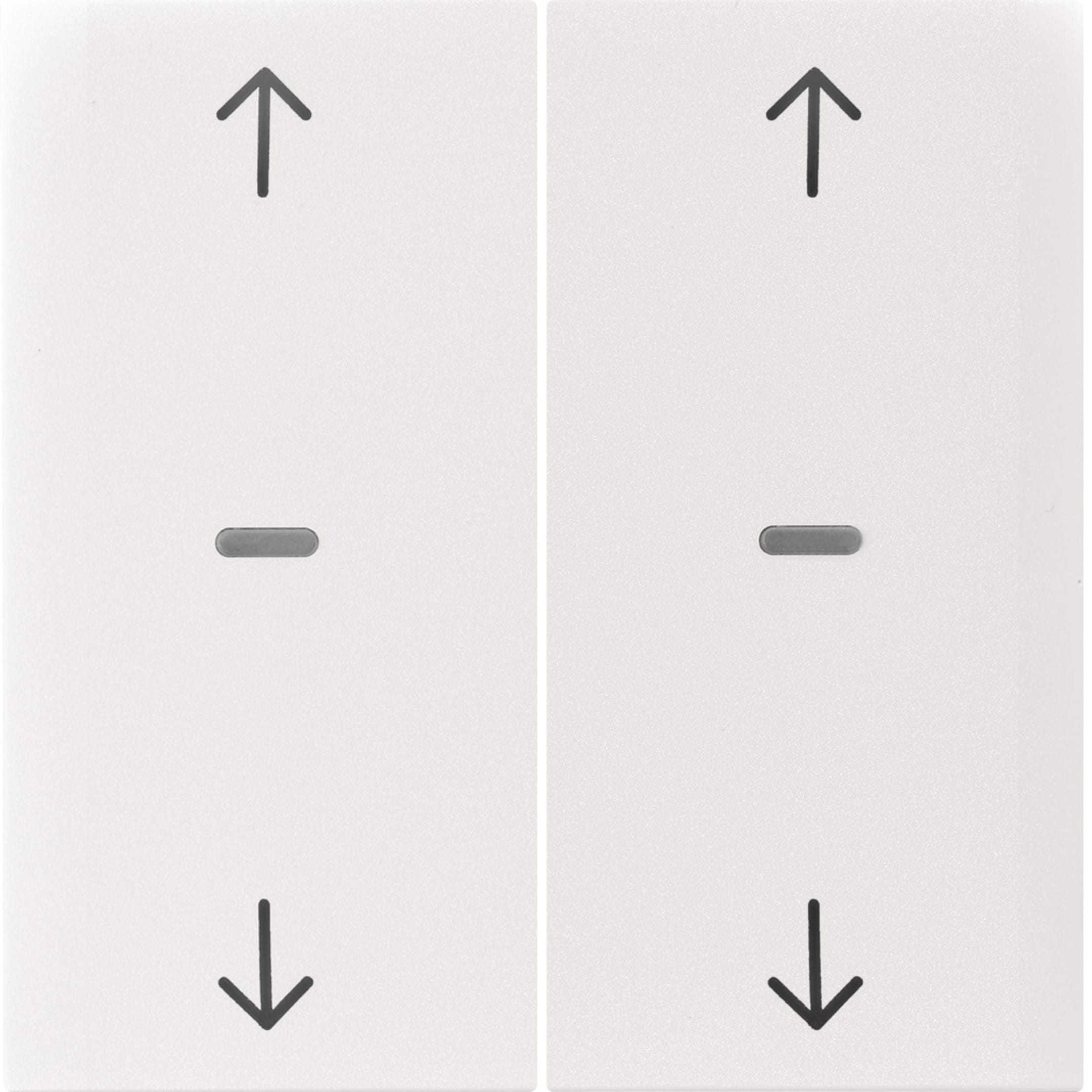 HAGER BOCCHIOTTI - Copertura doppia con frecce x mod. sensore a tasti singolo S.x/B.x bianc pol luc