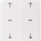 HAGER BOCCHIOTTI - Copertura doppia con frecce x mod. sensore a tasti singolo S.x/B.x bianc pol luc