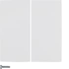 HAGER BOCCHIOTTI - Modulo pulsante doppio Berker S.1/B.3/B.7 bianco polare lucido