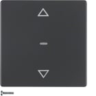 HAGER BOCCHIOTTI - Pulsante radio KNX per veneziane quicklink Q.1/Q.3 antracite velluto, verniciato