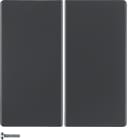 HAGER BOCCHIOTTI - Mod. pulsante radio KNX quadruplo quicklink Q.1/Q.3 antracite velluto, verniciat