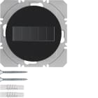 HAGER BOCCHIOTTI - Mod. radio KNX sing. piatto energia solare QLink Serie R.1/R.3 nero luc.