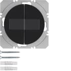 HAGER BOCCHIOTTI - Mod. radio KNX doppio piatto ad energia solare QLink Serie R.1/R.3 nero luc.