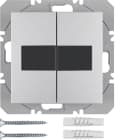 HAGER BOCCHIOTTI - Mod. radio KNX doppio piatto energ. solare QLink Serie S.1/B.7 alu opac vern.