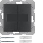 HAGER BOCCHIOTTI - Mod. radio KNX doppio piatto energ. solare QLink Serie S1/B3/B7 antrac.opac