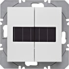 HAGER BOCCHIOTTI - Mod. radio KNX doppio piatto energ. solare QLink Serie S1/B3/B7 bianco pol. luc.