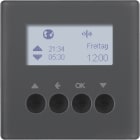 HAGER BOCCHIOTTI - Orologio radio KNX per veneziane quicklink Q.1/Q.3 antracite velluto, verniciato