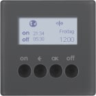 HAGER BOCCHIOTTI - Orologio radio KNX quicklink Berker Q.1/Q.3 antracite velluto, verniciato