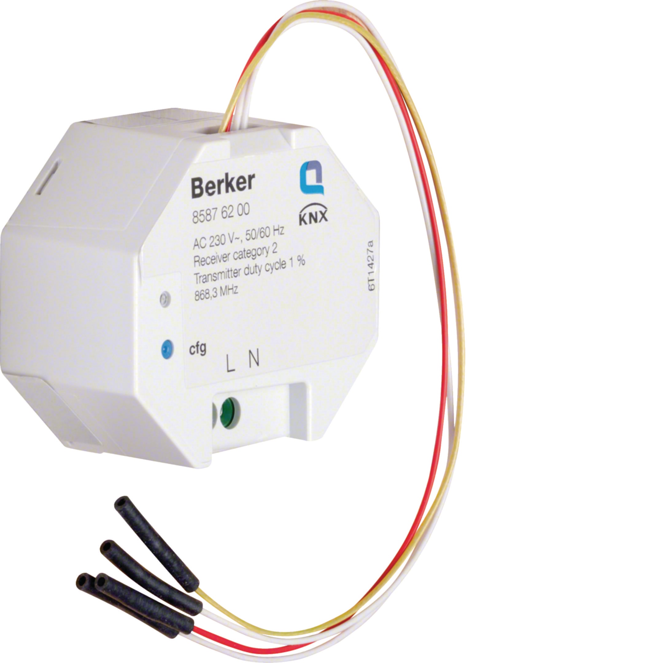 HAGER BOCCHIOTTI - Ingresso binario radio KNX doppio da incasso 230 V grigio chiaro