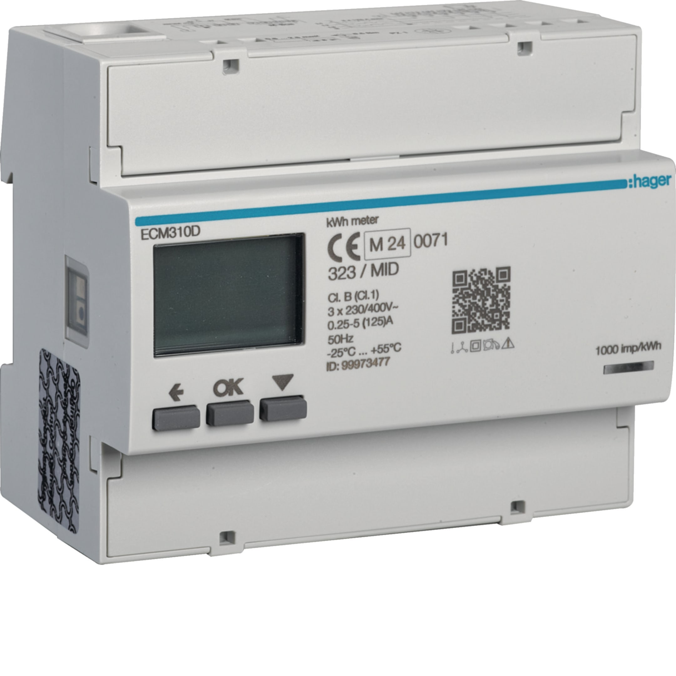 HAGER BOCCHIOTTI - Contatore trifase diretto 125 A M-Bus MID 6M