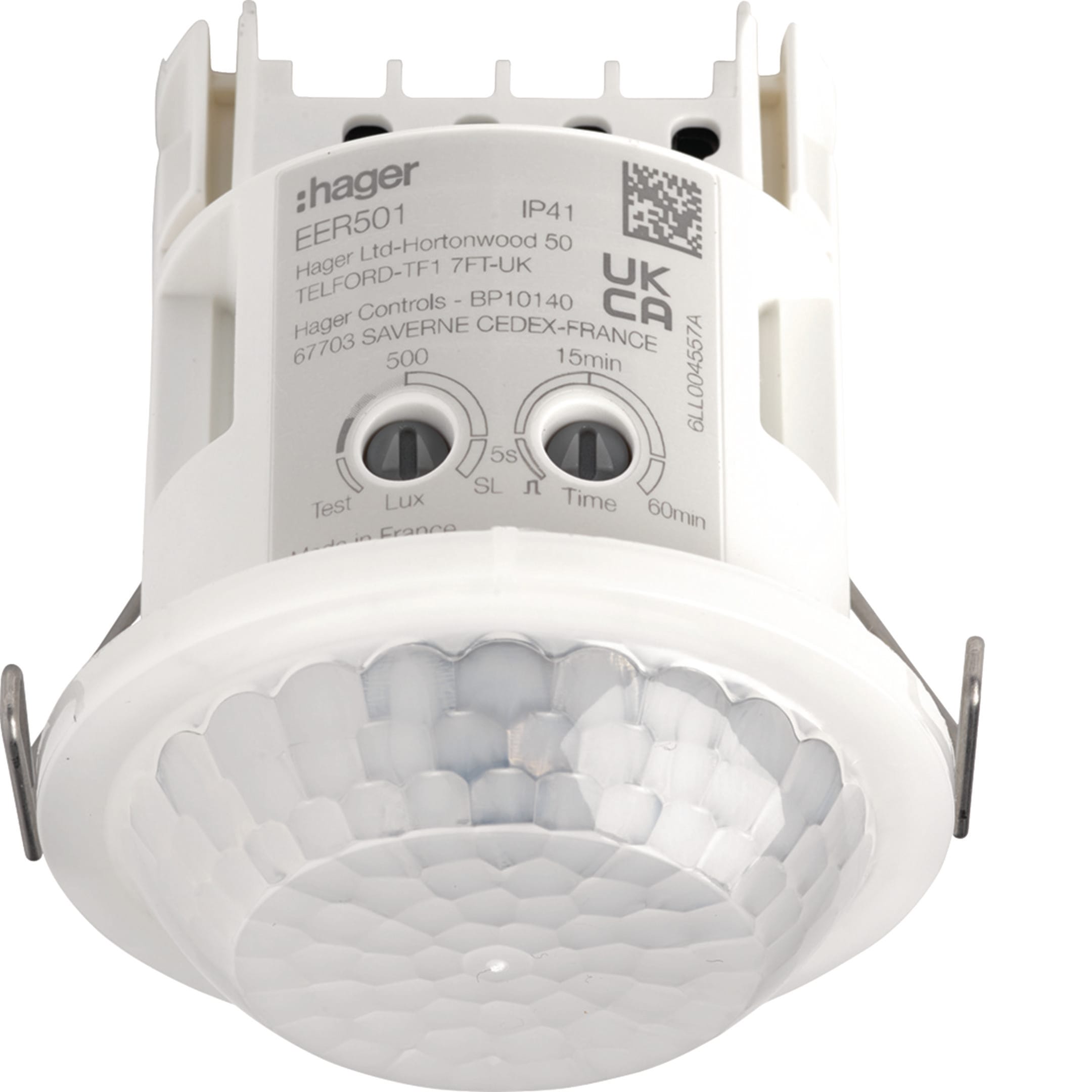 HAGER BOCCHIOTTI - Rilevatore di presenza e movimento mini 360° 230V AC a incasso rilevazione Ø10m
