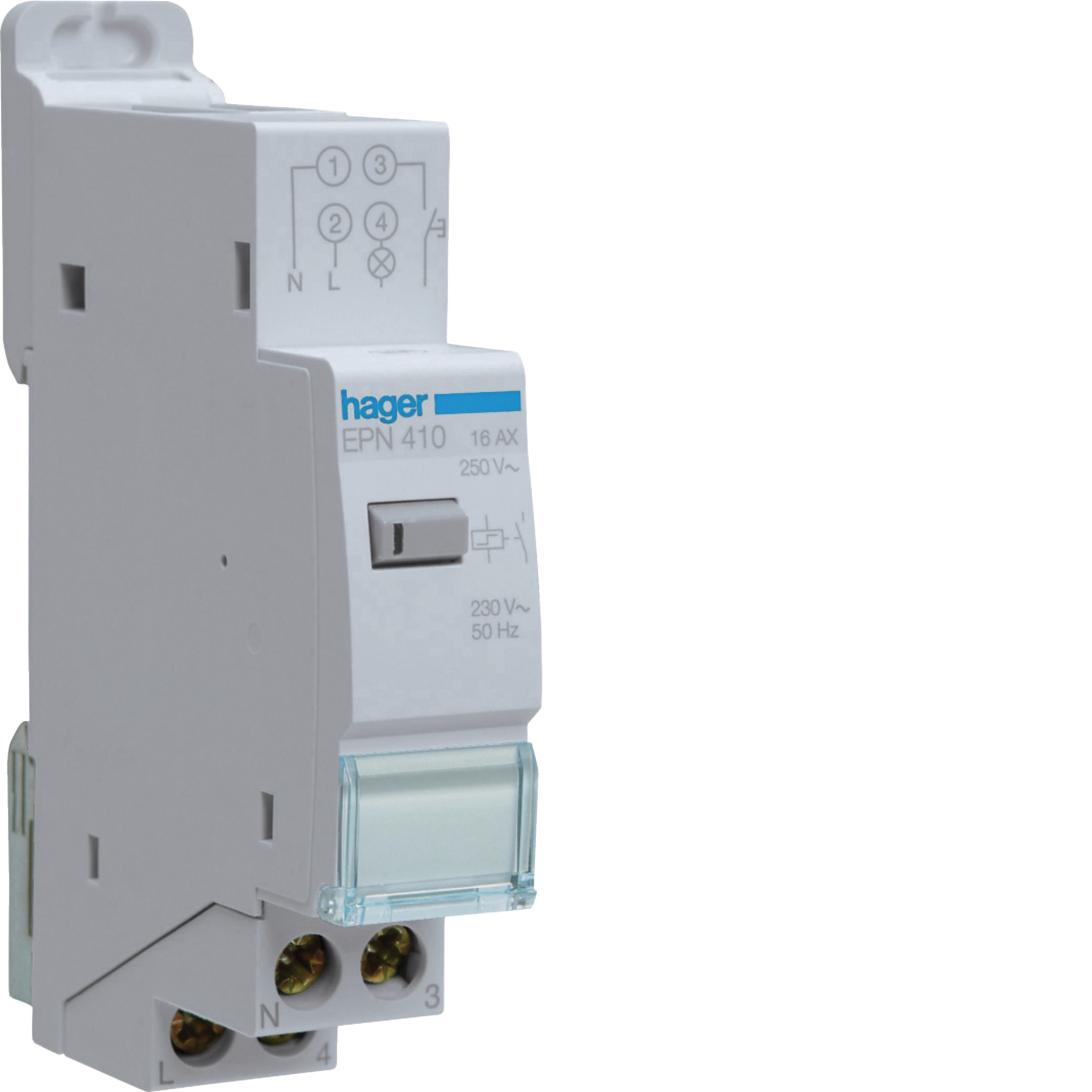 HAGER BOCCHIOTTI - Rele' passo-passo elettronico 230 V 16 A 1NA 1 modulo DIN