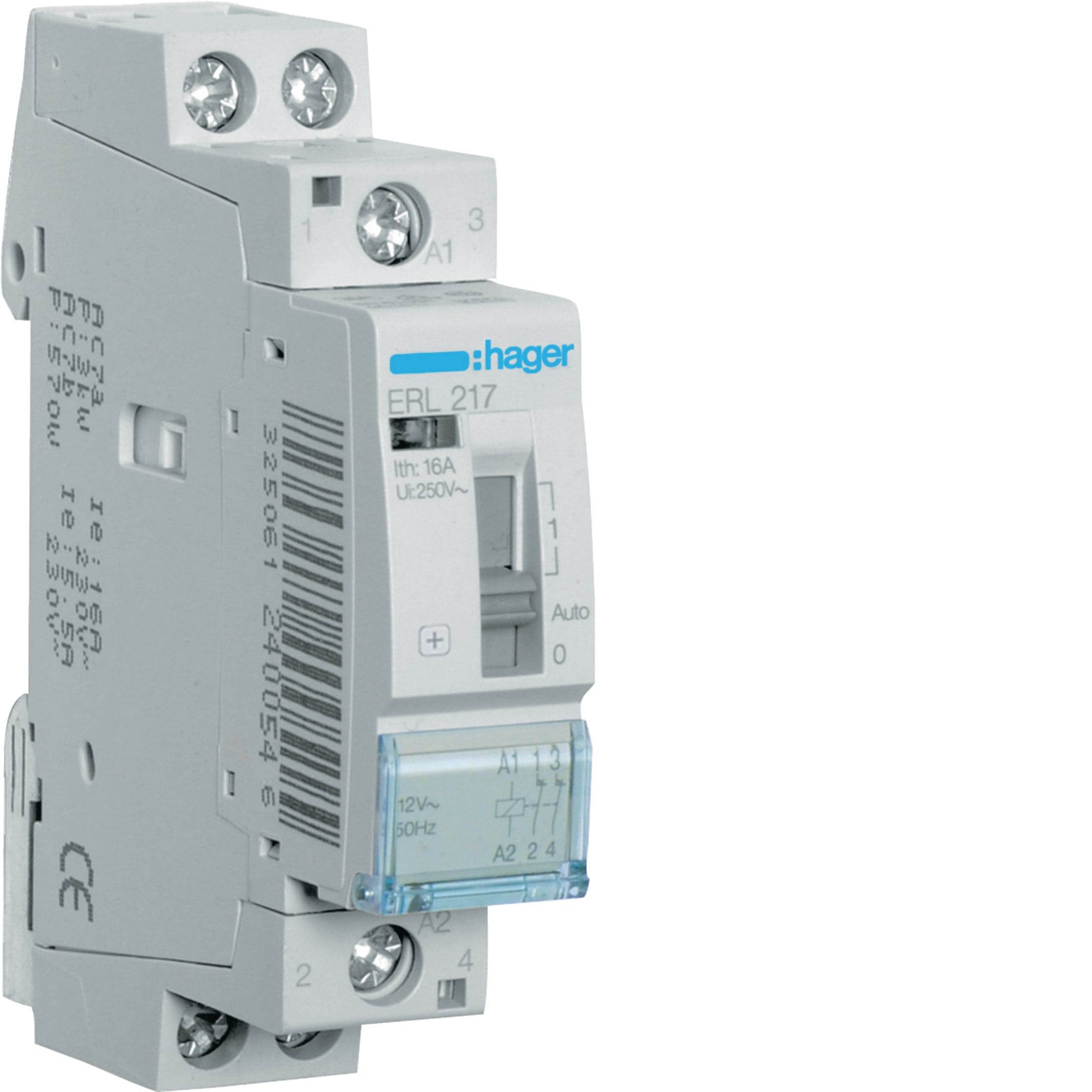 HAGER BOCCHIOTTI - Relè di comando 16 A 12 VAC 2 NC 1 modulo