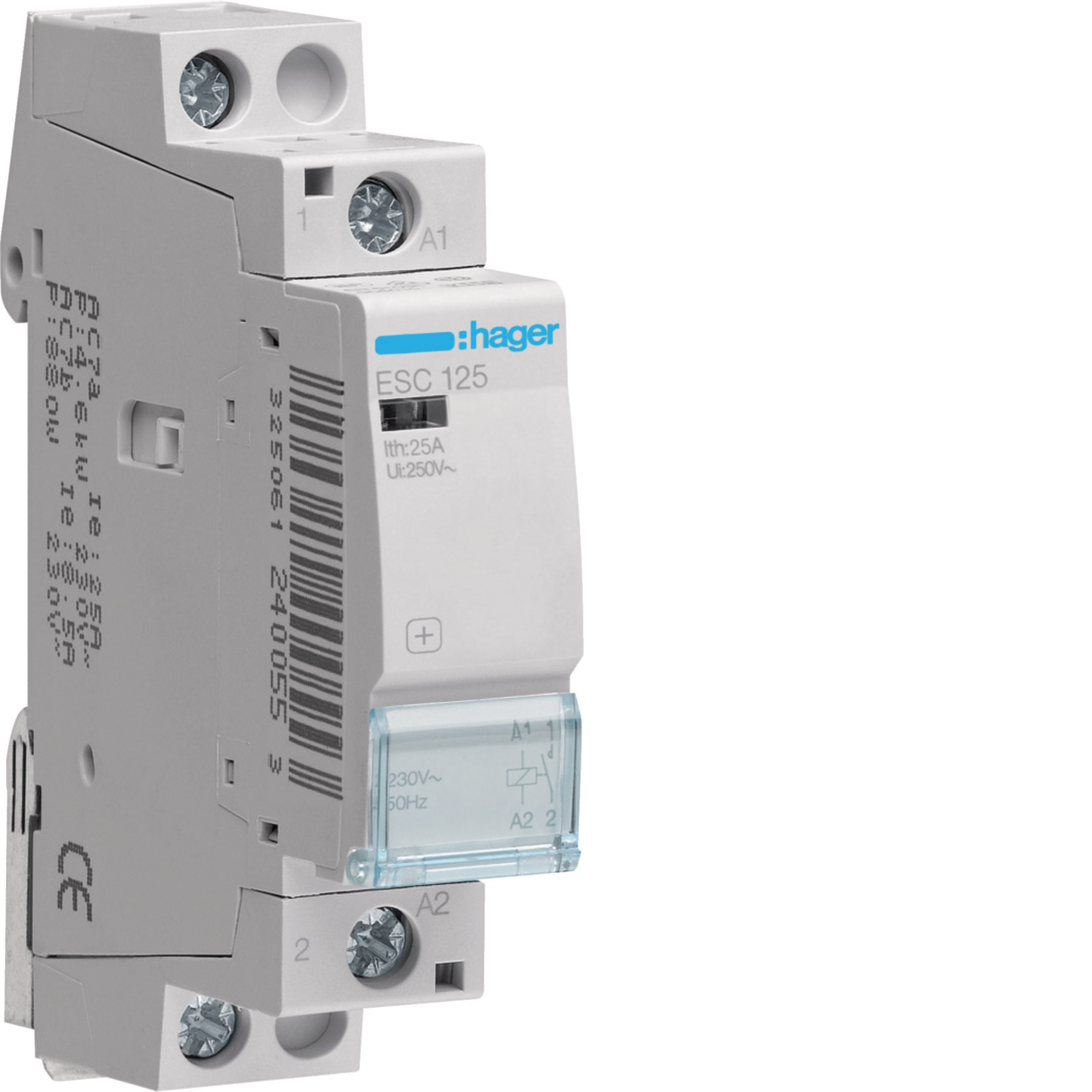 HAGER BOCCHIOTTI - Contattore eco 1 NA 230 V AC 25 A 1 modulo DIN