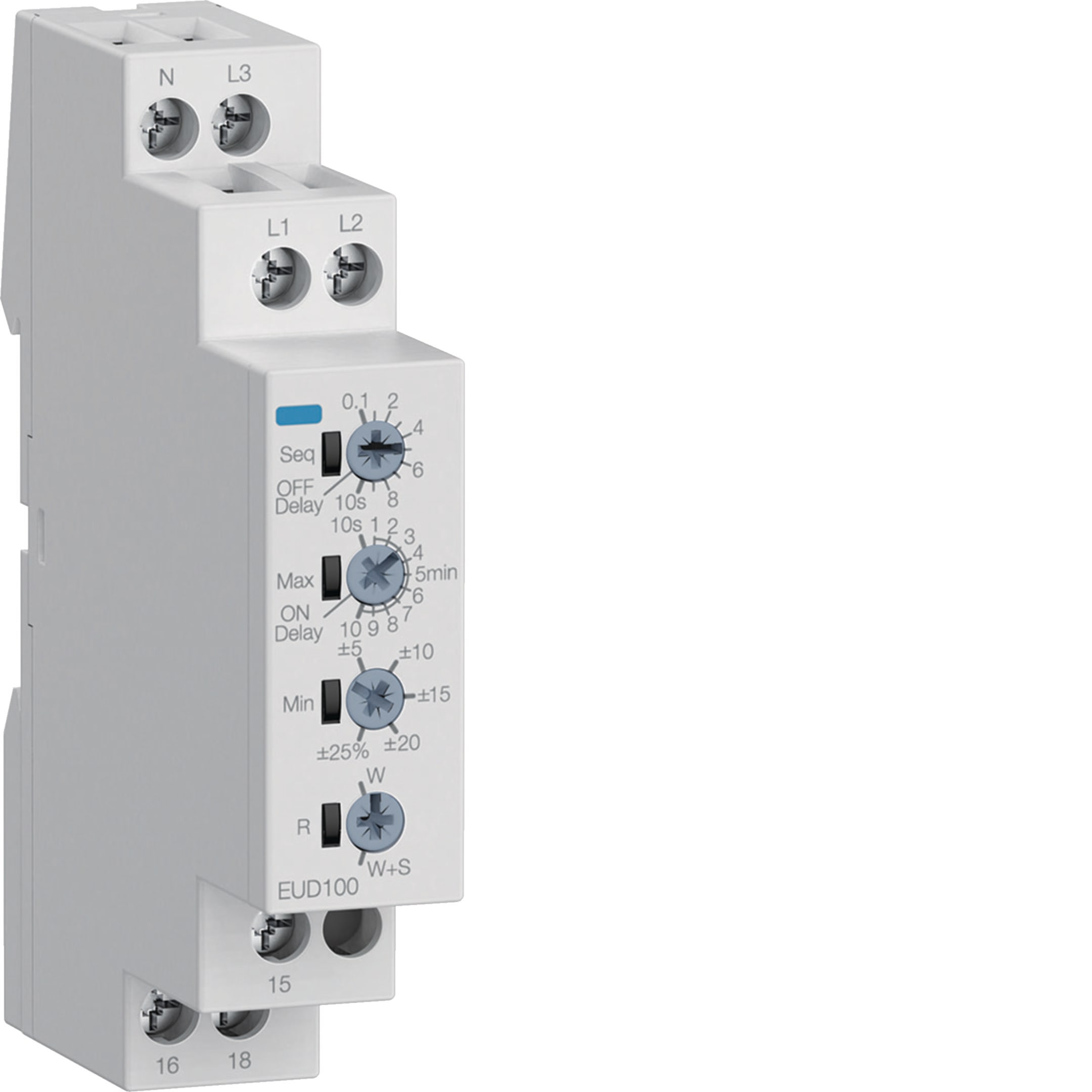 HAGER BOCCHIOTTI - Relè controllo tensione monofase e trifase con soglia configurabile 1 modulo DIN