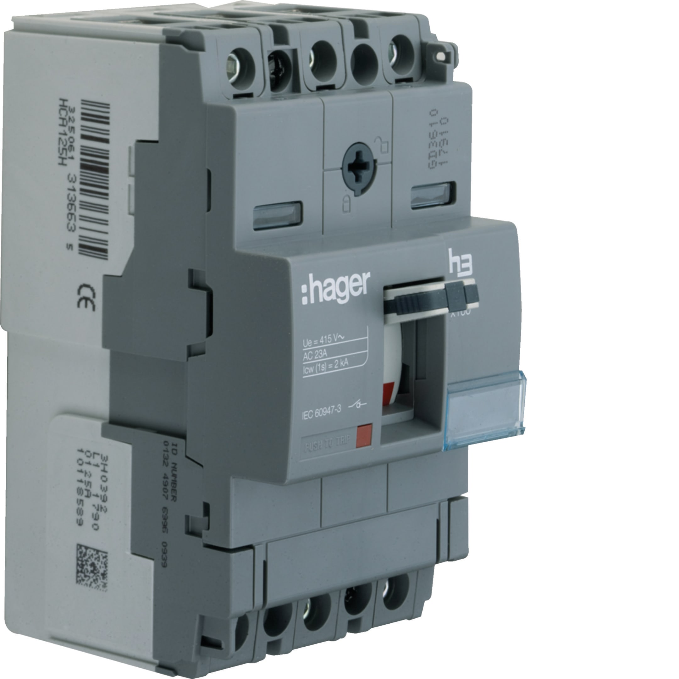 HAGER BOCCHIOTTI - Interruttore manovra sezionatore h3 x160 3P 125A