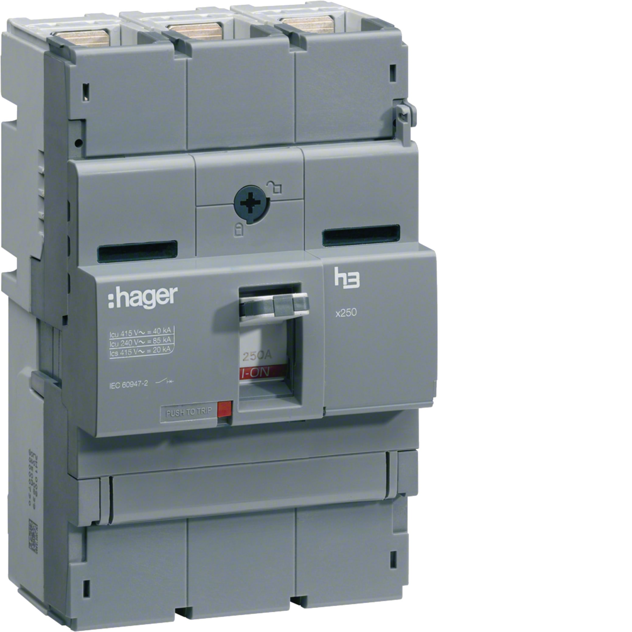 HAGER BOCCHIOTTI - Interruttore manovra sezionatore h3 x250 3P 250A