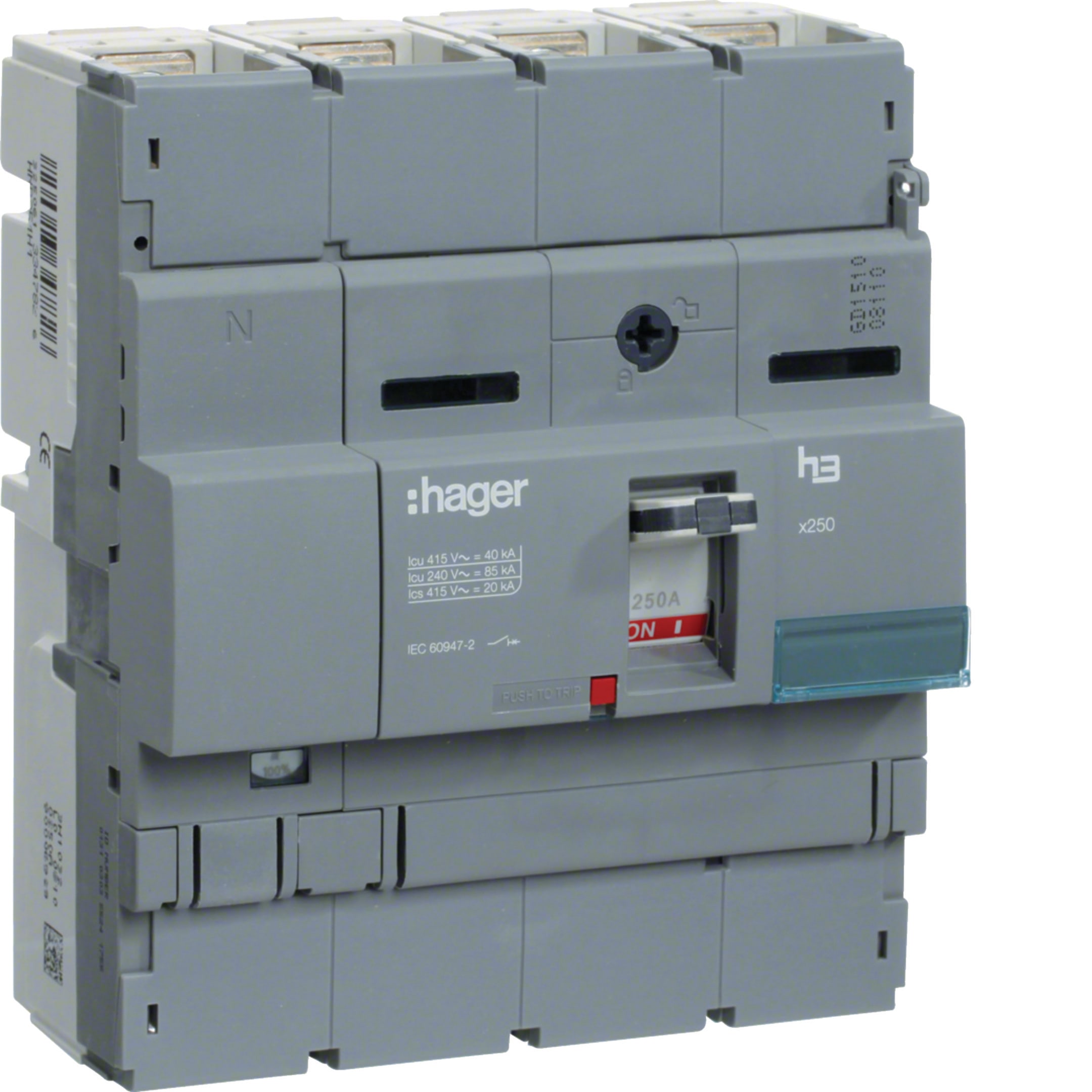 HAGER BOCCHIOTTI - Interruttore manovra sezionatore h3 x250 4P 250A