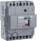 HAGER BOCCHIOTTI - Interruttore automatico scatolato h3 x160 TM 4P 18kA 50A