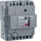 HAGER BOCCHIOTTI - Interruttore automatico scatolato h3 x160 TM 4P 18kA 160A