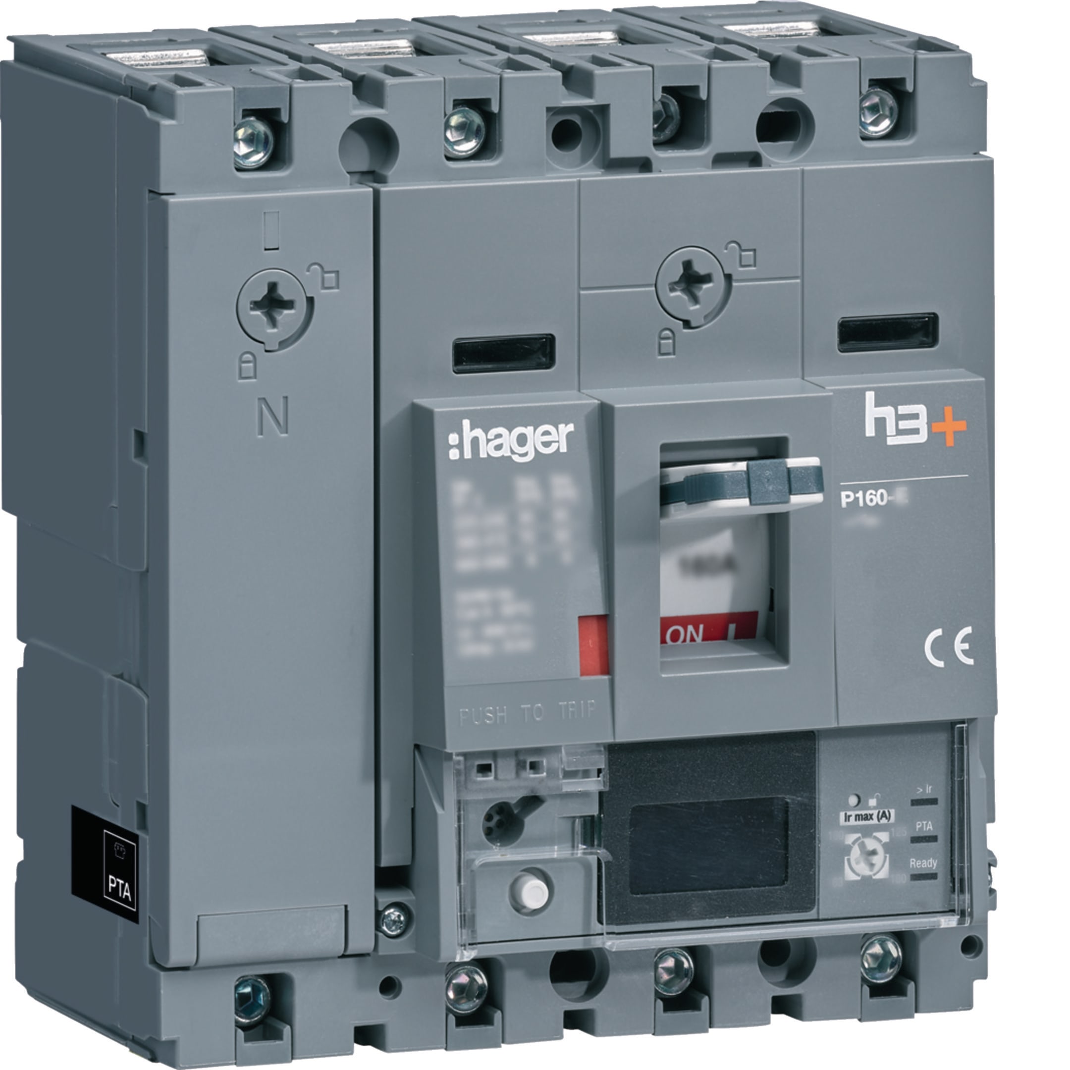 HAGER BOCCHIOTTI - Interruttore scatolato h3+ P160 LSIG Energy 4P 25kA 40A neutro regolabile