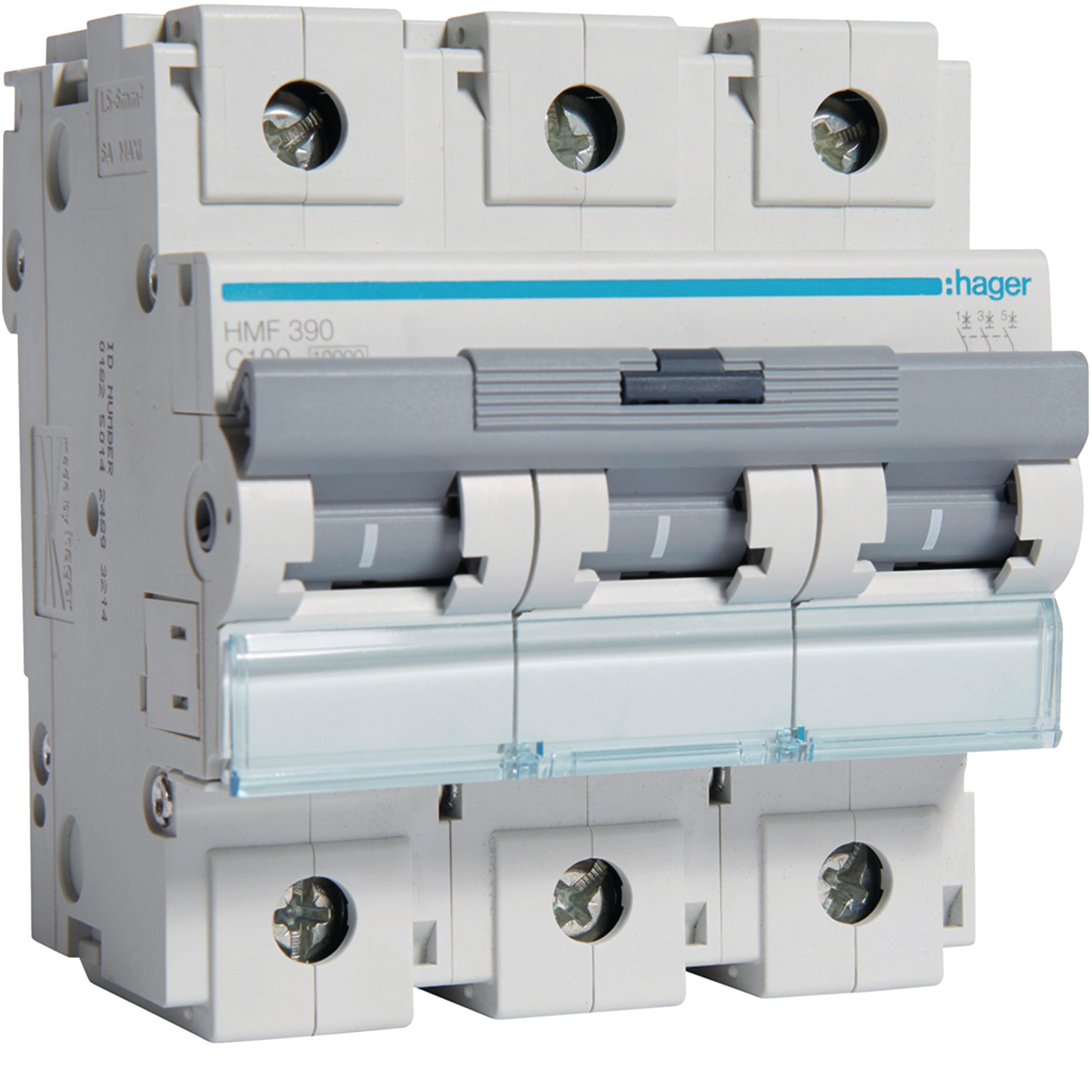 HAGER BOCCHIOTTI - Interruttore automatico magnetotermico 10000A 10kA 3P curva C 100A 4.5M