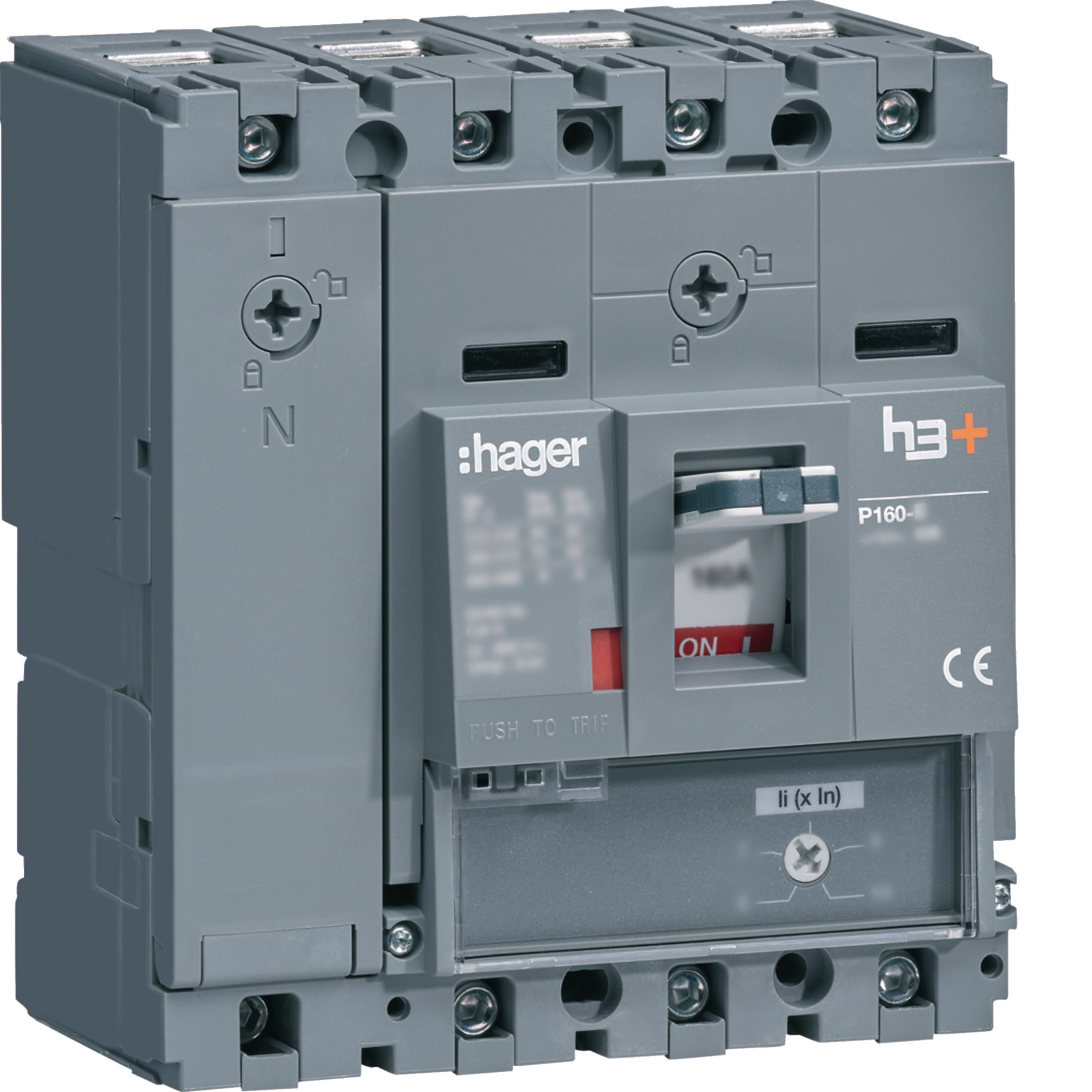 HAGER BOCCHIOTTI - Interruttore automatico scatolato h3+ P160 solo magnetico 4P 40kA 160A
