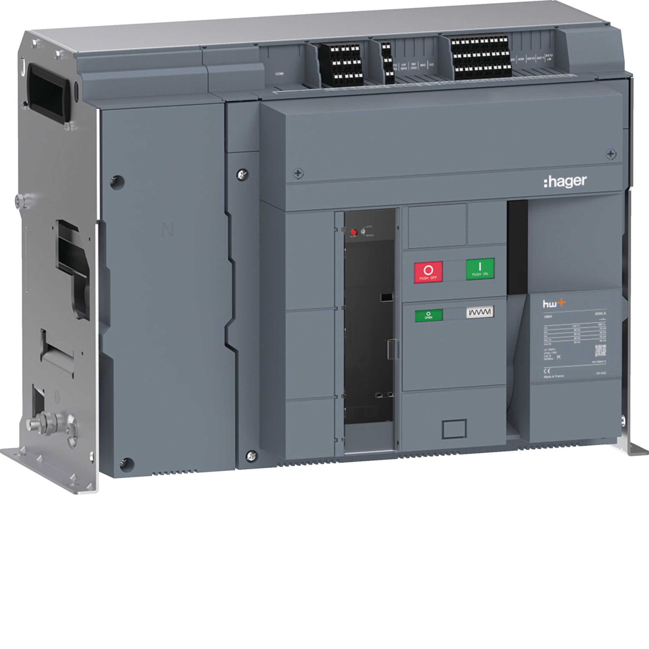 HAGER BOCCHIOTTI - Interruttore automatico aperto hw+ HW4 66kA 4000A 4P fisso sentinel
