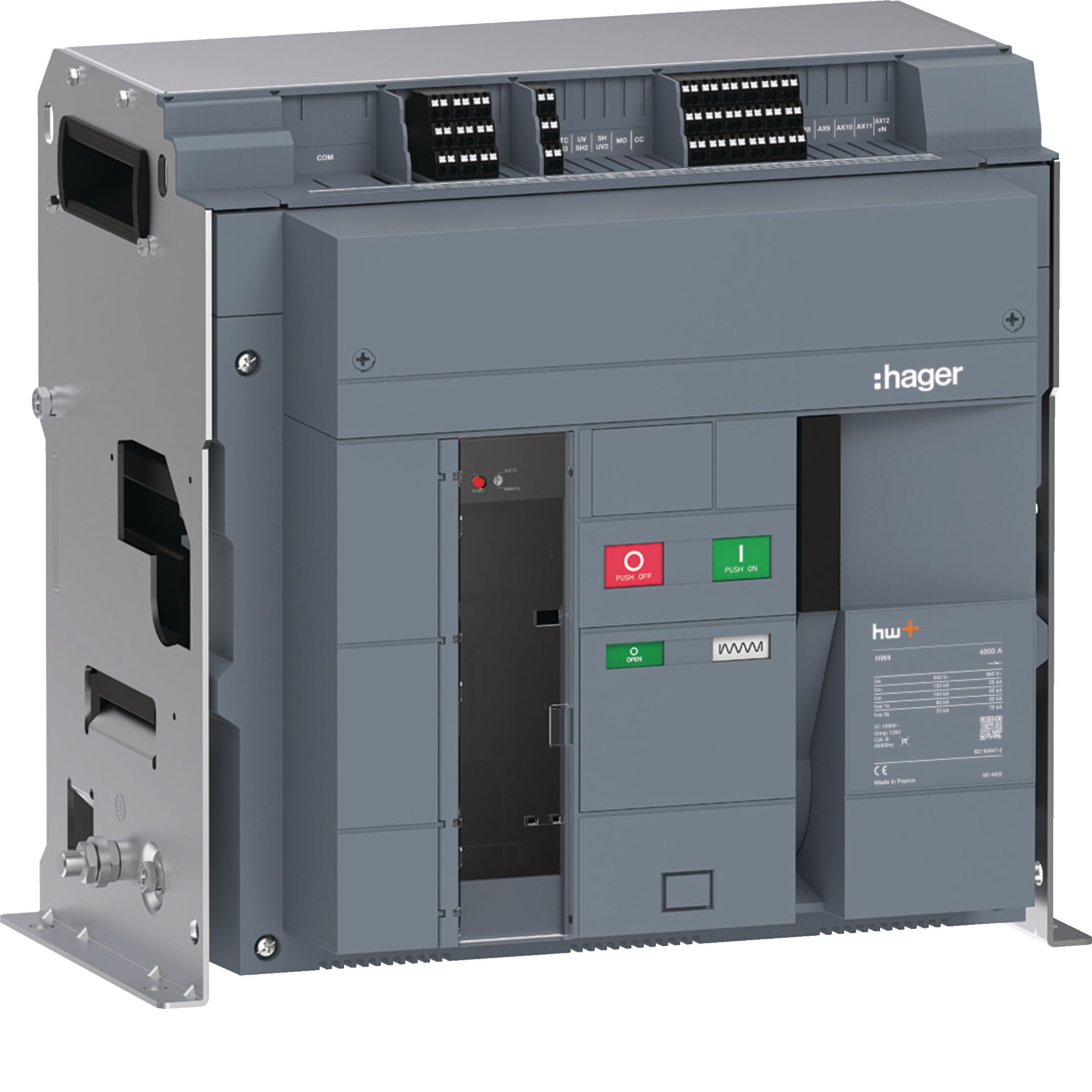 HAGER BOCCHIOTTI - Interruttore automatico aperto hw+ HW4 120kA 4000A 3P fisso sentinel