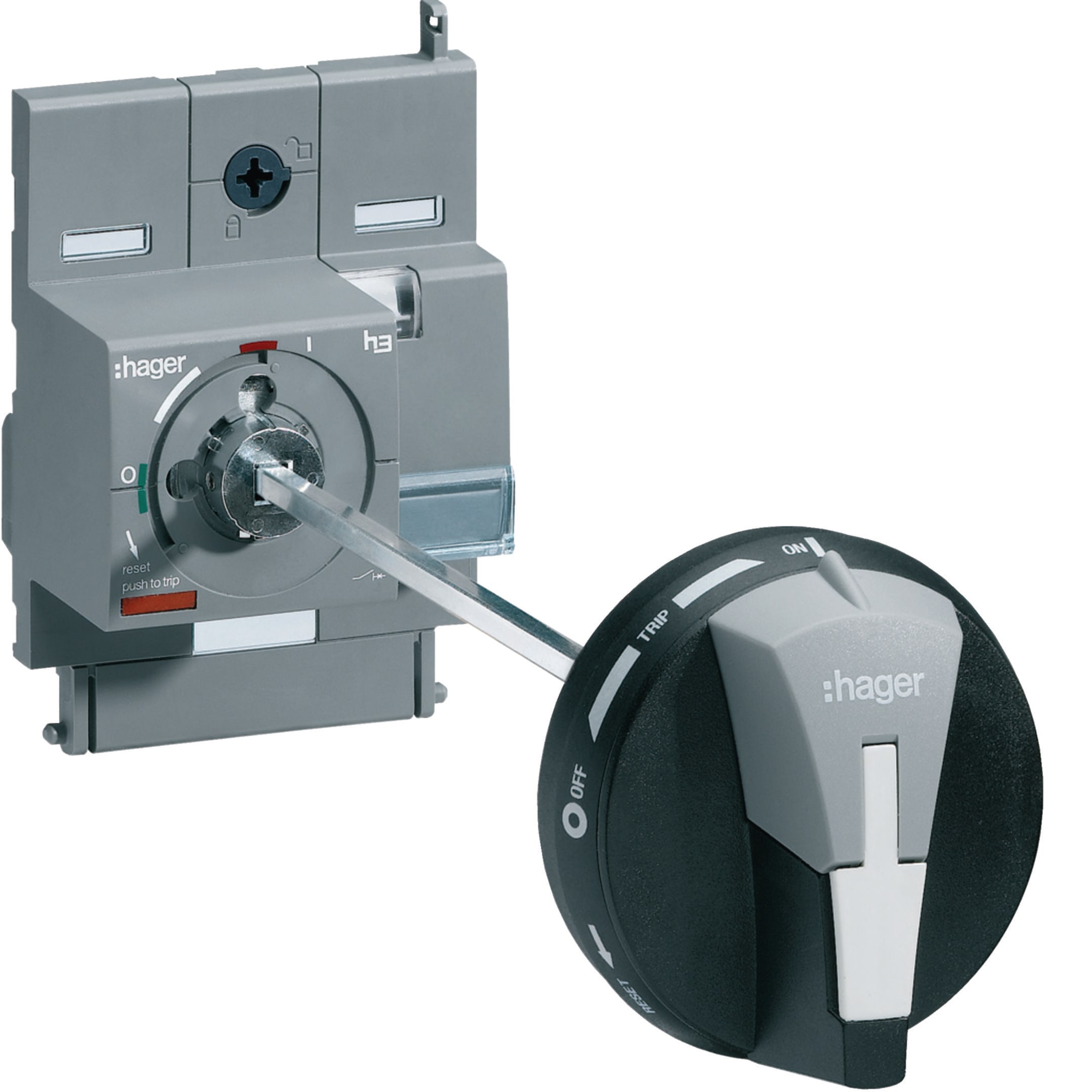 HAGER BOCCHIOTTI - Manovra rotativa rinviata L200mm per interruttore scatolato h3 x160