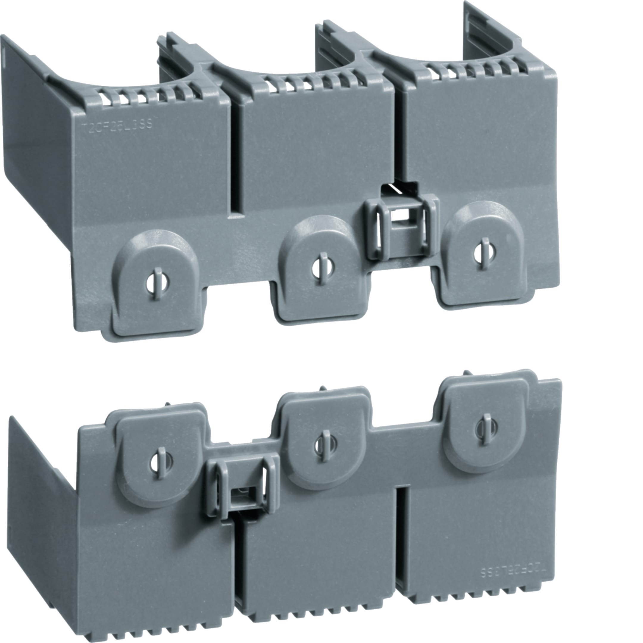 HAGER BOCCHIOTTI - Kit 2 calotte gabbia di raccordo per interruttore h3 x250 3P