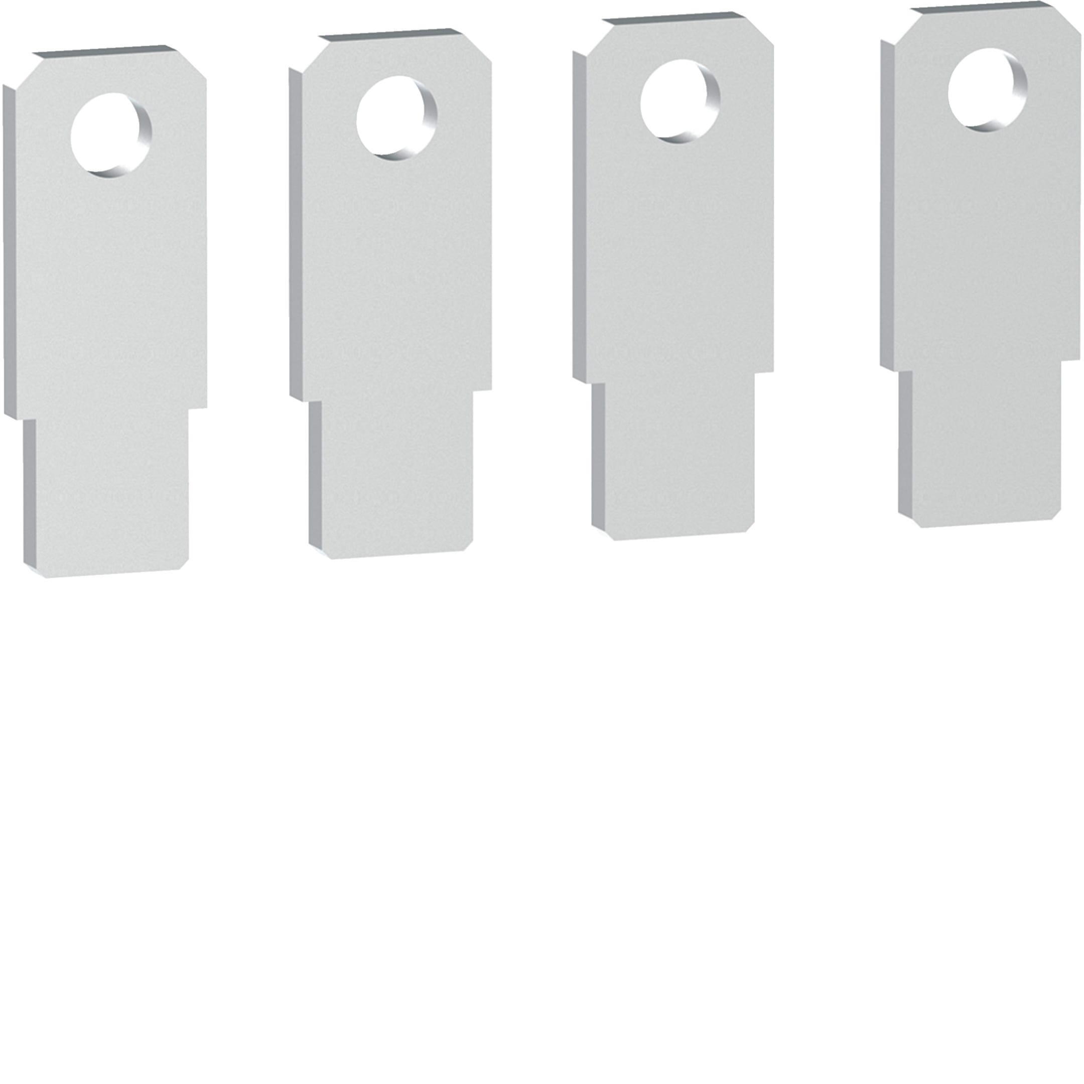 HAGER BOCCHIOTTI - Kit 4 attacchi anteriori dritti a morsetto per interruttore h3+ P160 4P