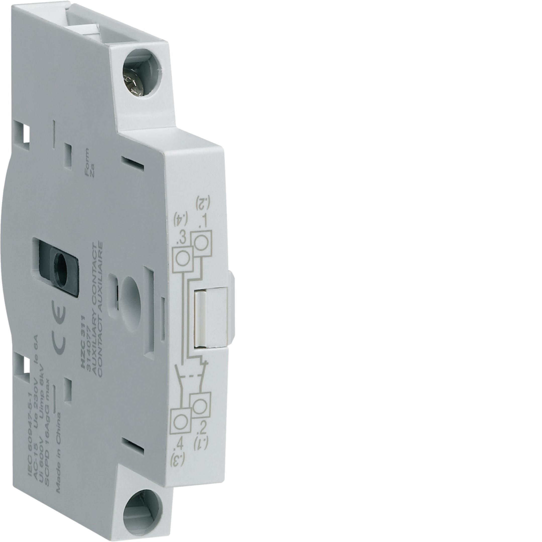 HAGER BOCCHIOTTI - Contatto ausiliario 1NA+1NC per HAB, HAC, HAE 4P 20-160A e HIM 4P 20-80A