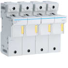 HAGER BOCCHIOTTI - Portafusibile non accessoriabile 22x58 3P+N 8 moduli DIN